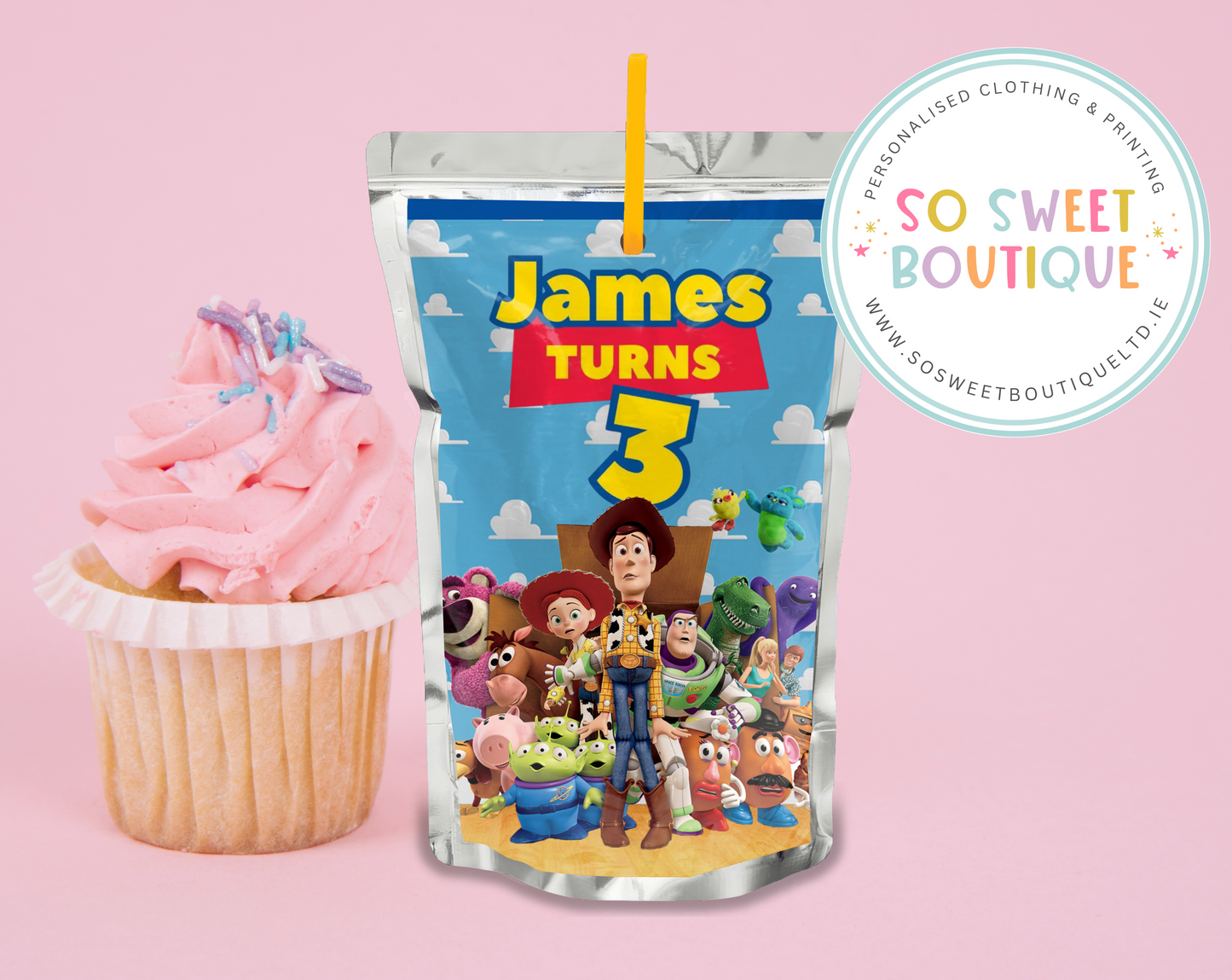 Toy Story Birthday Personalised Capri Sun Labels