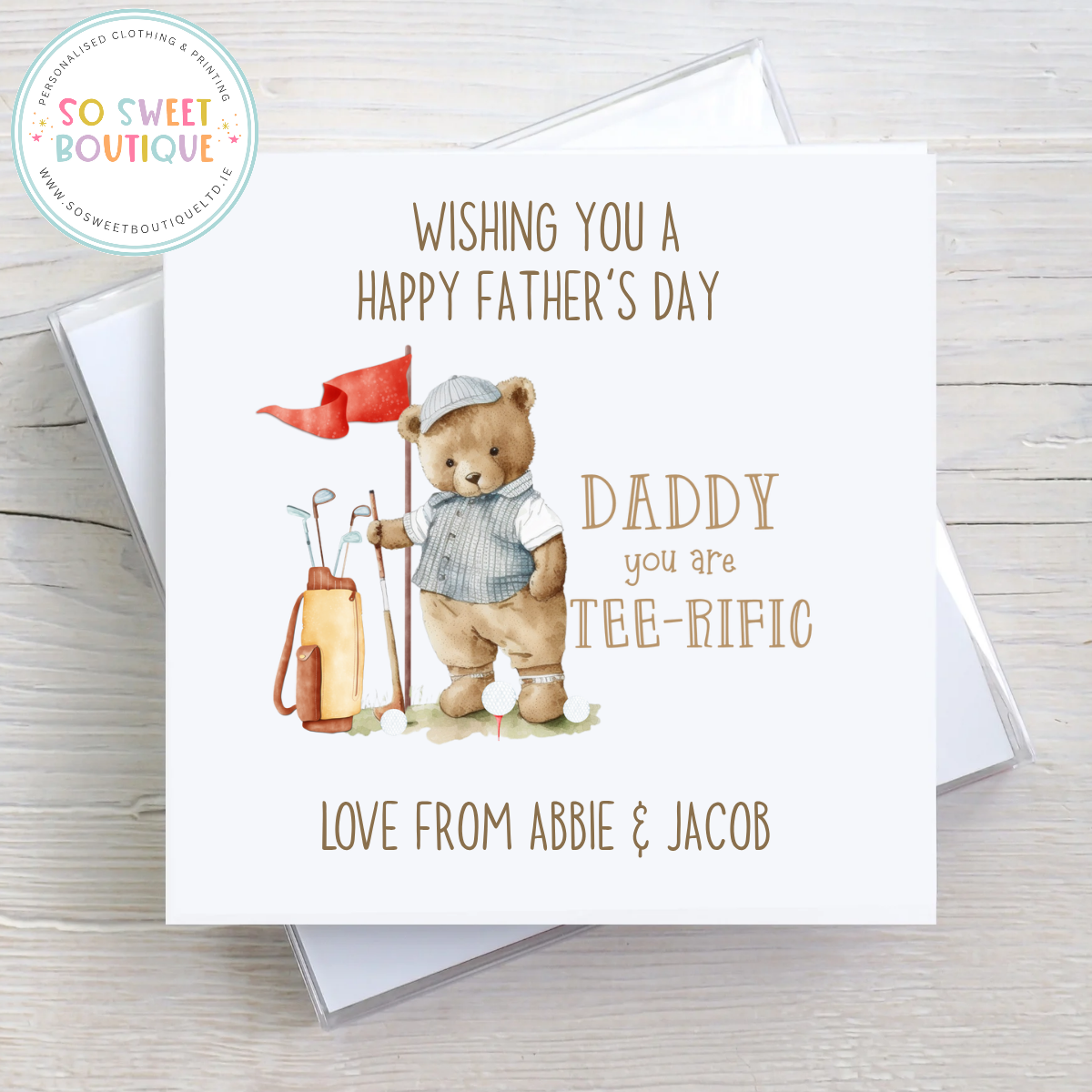 Tee-rific Golf Personalised Father's Day Card
