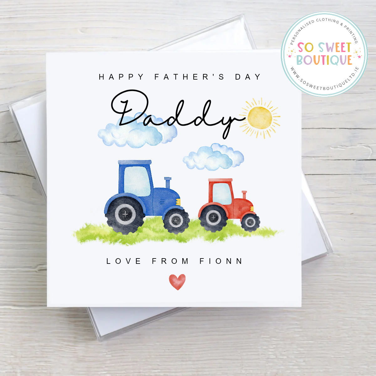 Daddy Tractor Personalised Father's Day Card