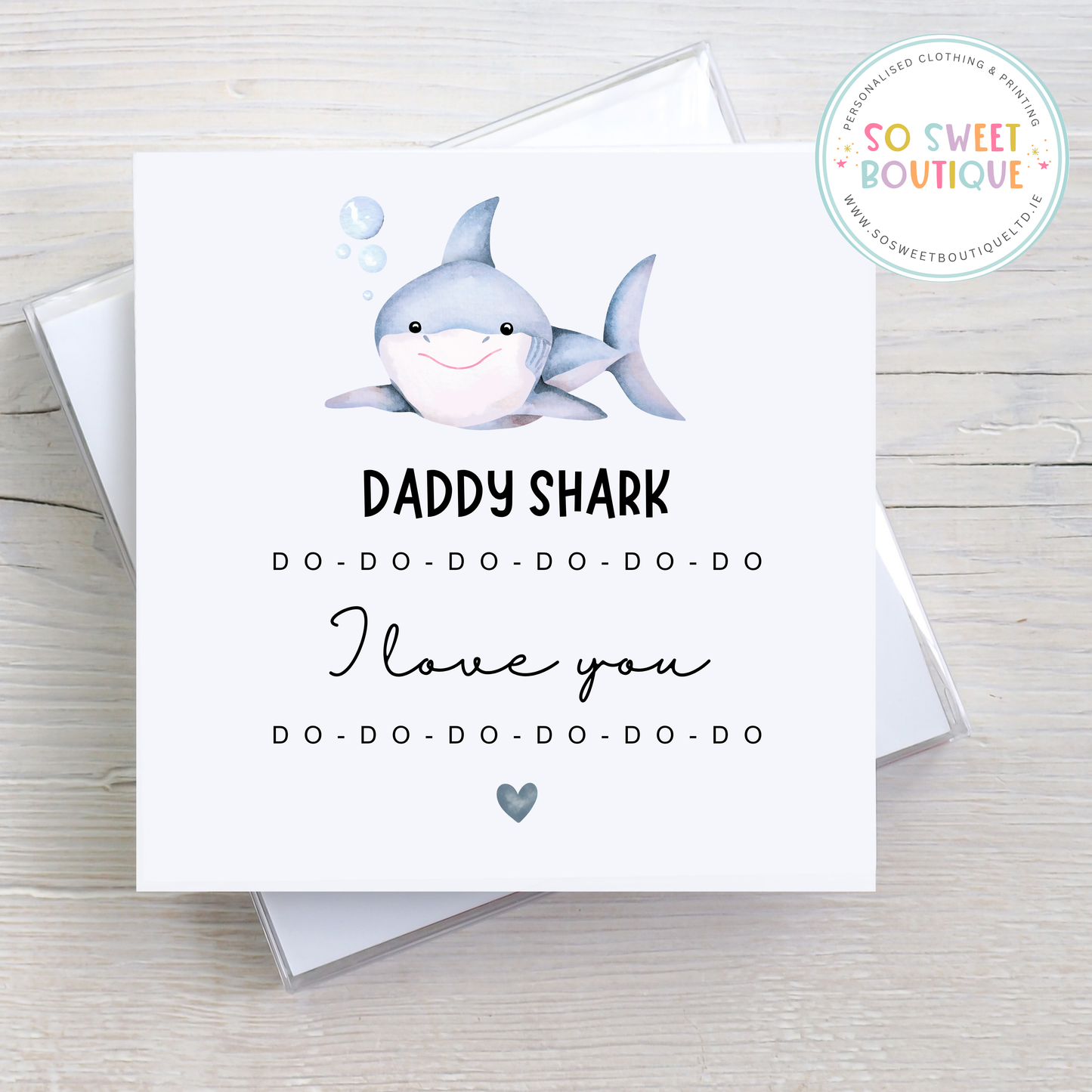 Daddy Shark Personalised Father's Day Card
