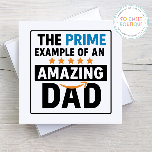 Prime Personalised Father's Day Card