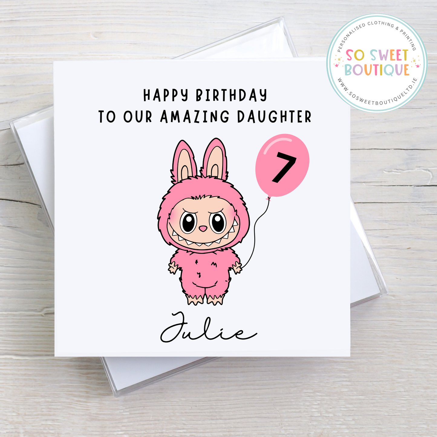 Labubu Personalised Birthday Card