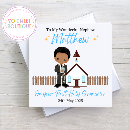 Personalised First Holy Communion Card - SoSweetBoutiqueLtd