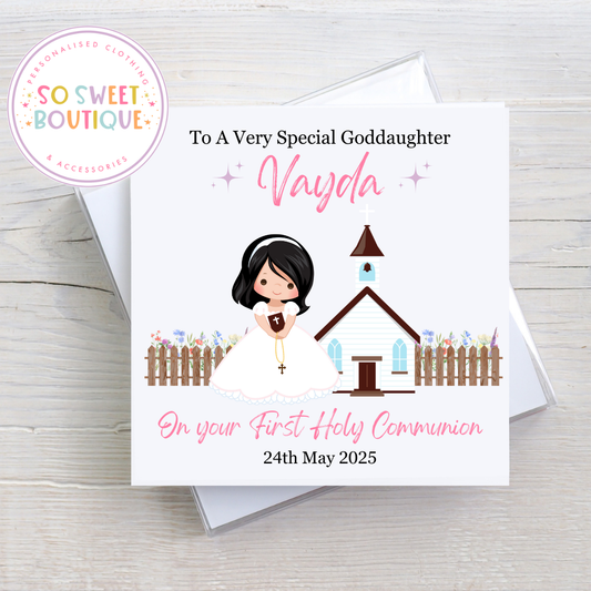 Personalised First Holy Communion Card - SoSweetBoutiqueLtd