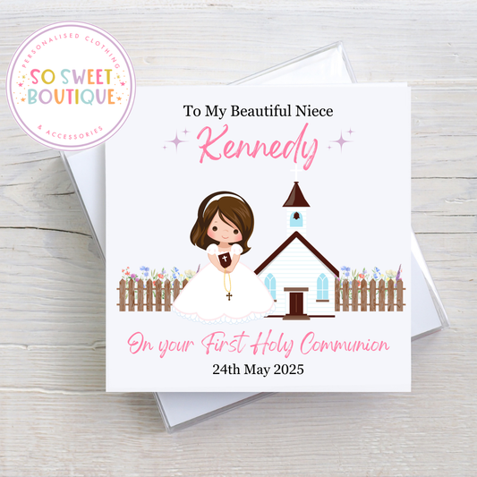 Personalised First Holy Communion Card - SoSweetBoutiqueLtd