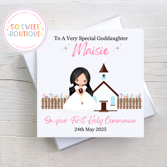 Personalised First Holy Communion Card - SoSweetBoutiqueLtd
