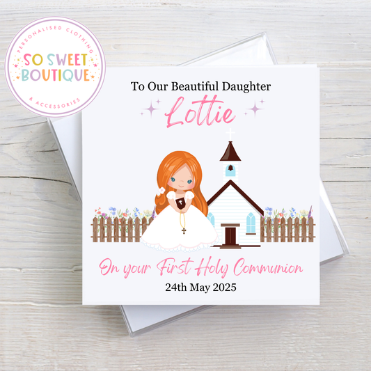 Personalised First Holy Communion Card - SoSweetBoutiqueLtd