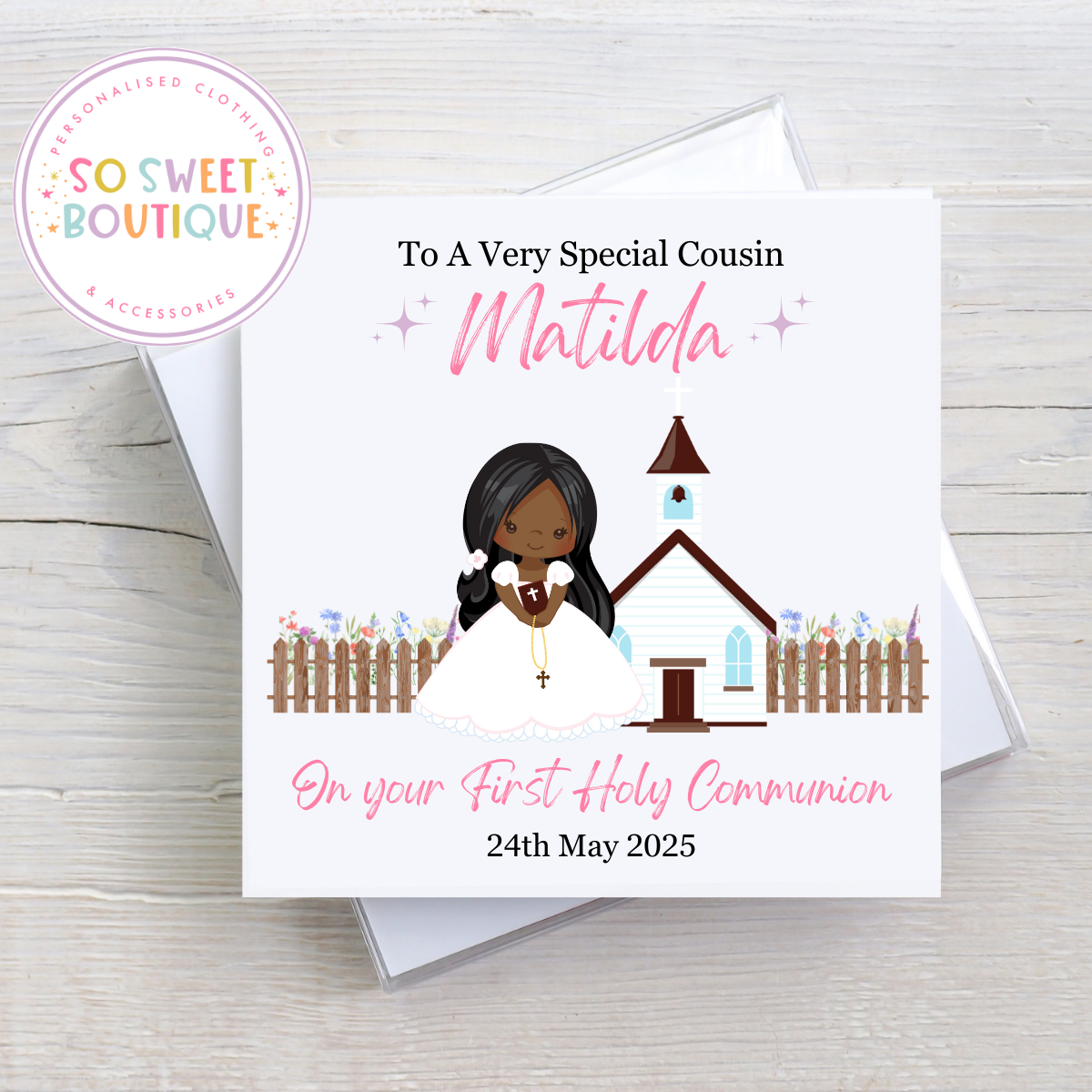 Personalised First Holy Communion Card - SoSweetBoutiqueLtd