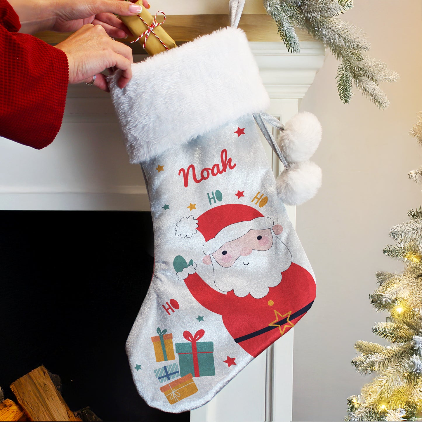 Santa Claus Personalised Christmas Stocking