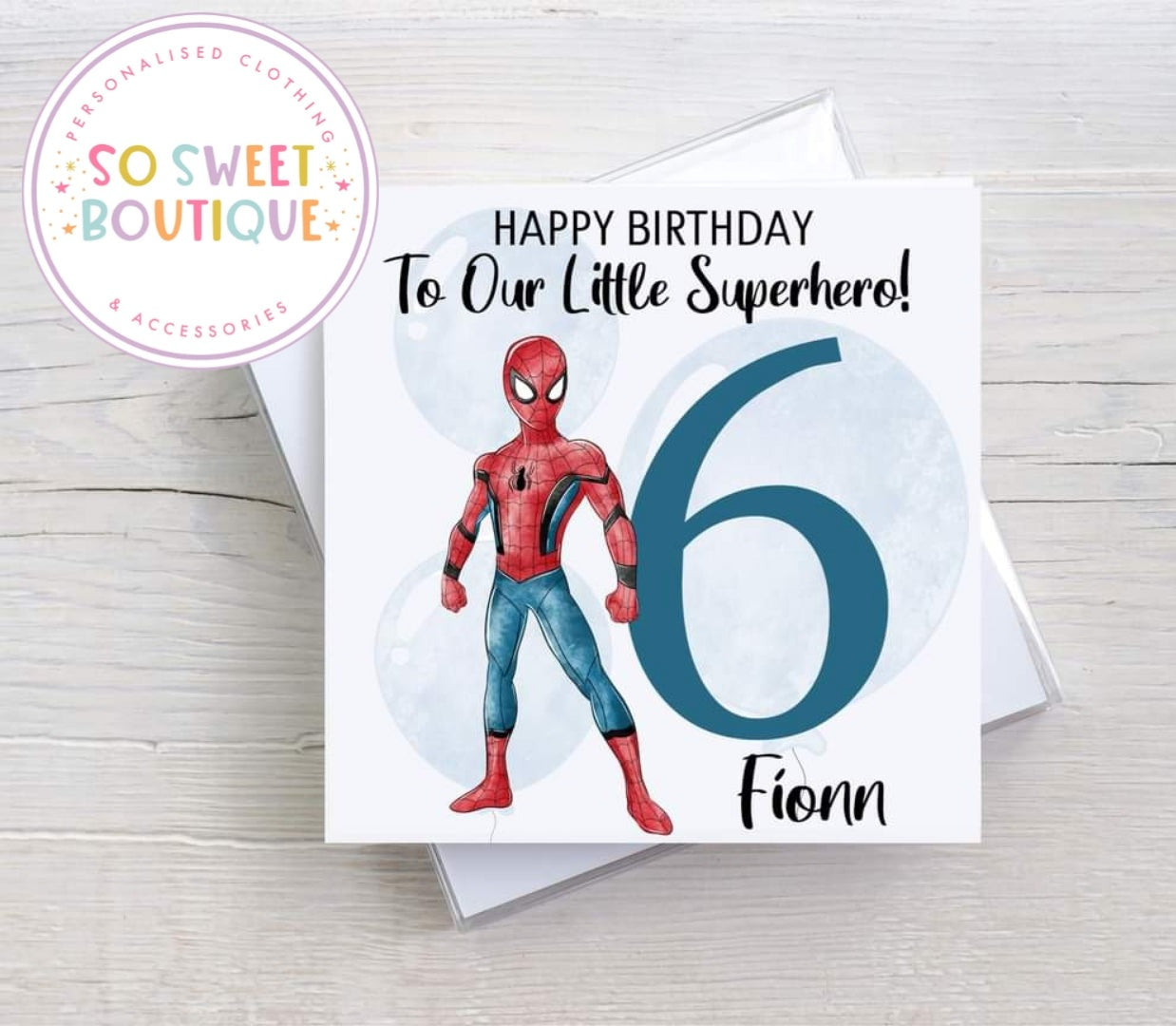 Spiderman Personalised Birthday Card