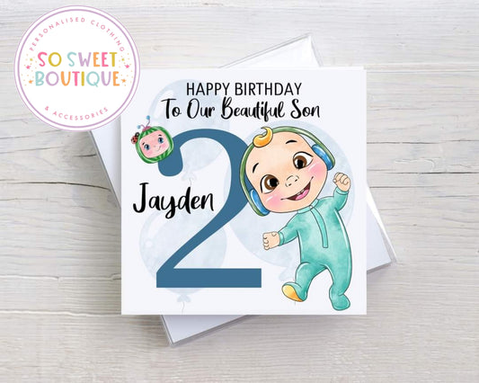 Cocomelon Personalised Birthday Card