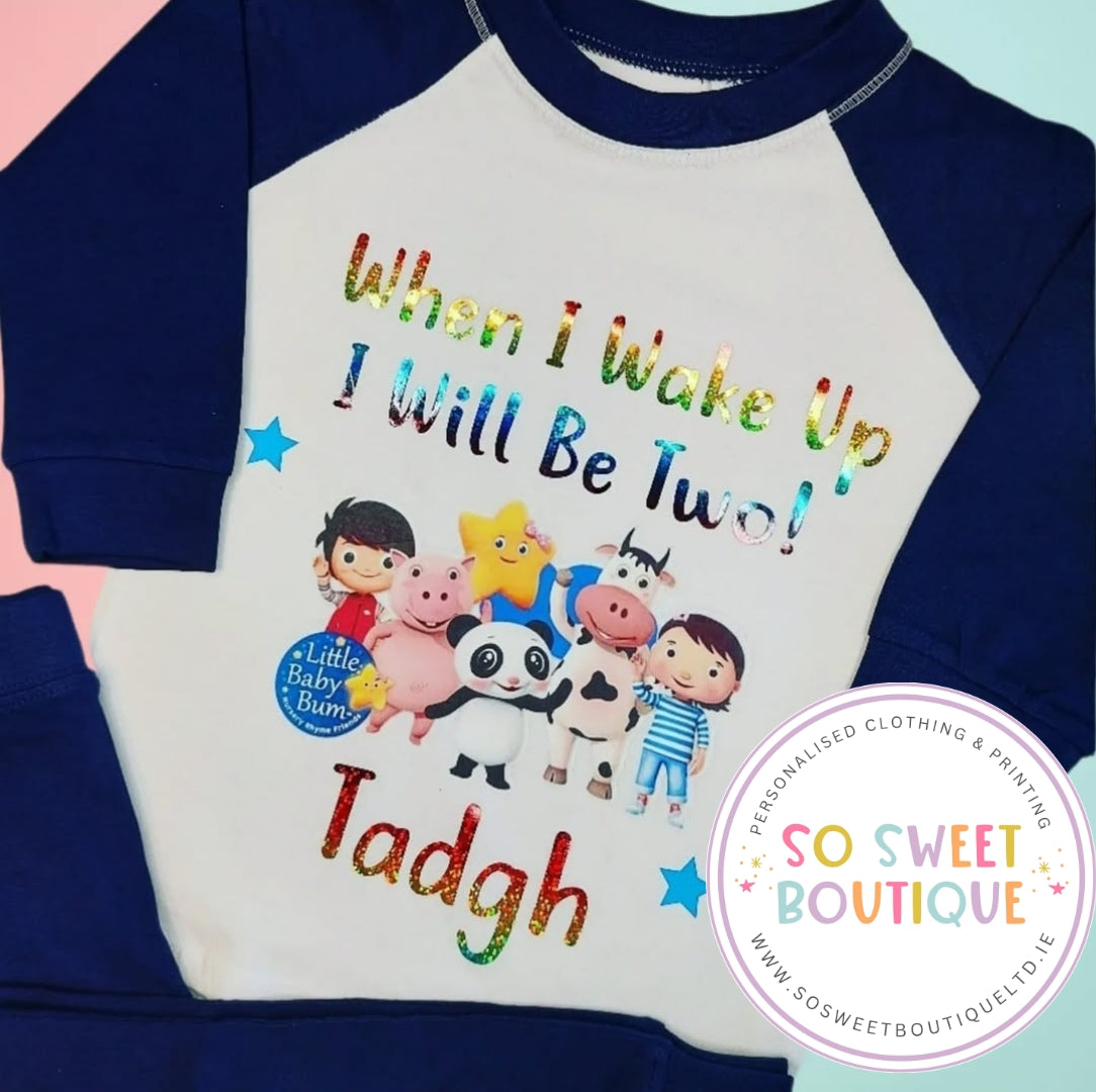 Little Baby Bum When I Wake Up Personalised Birthday Pyjamas - SoSweetBoutiqueLtd