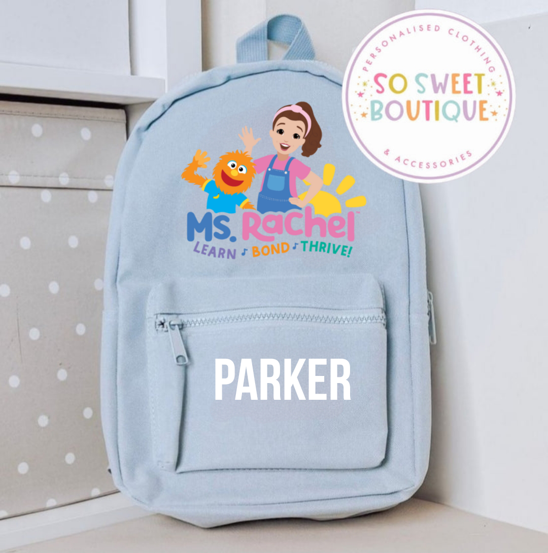 Ms Rachel themed Personalised Backpack