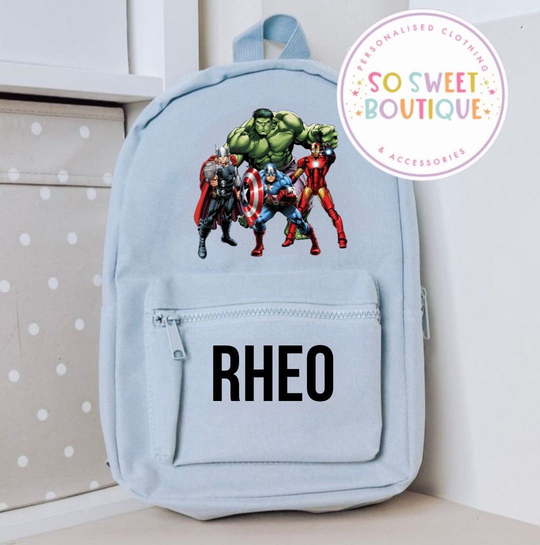 Avengers themed Personalised Backpack