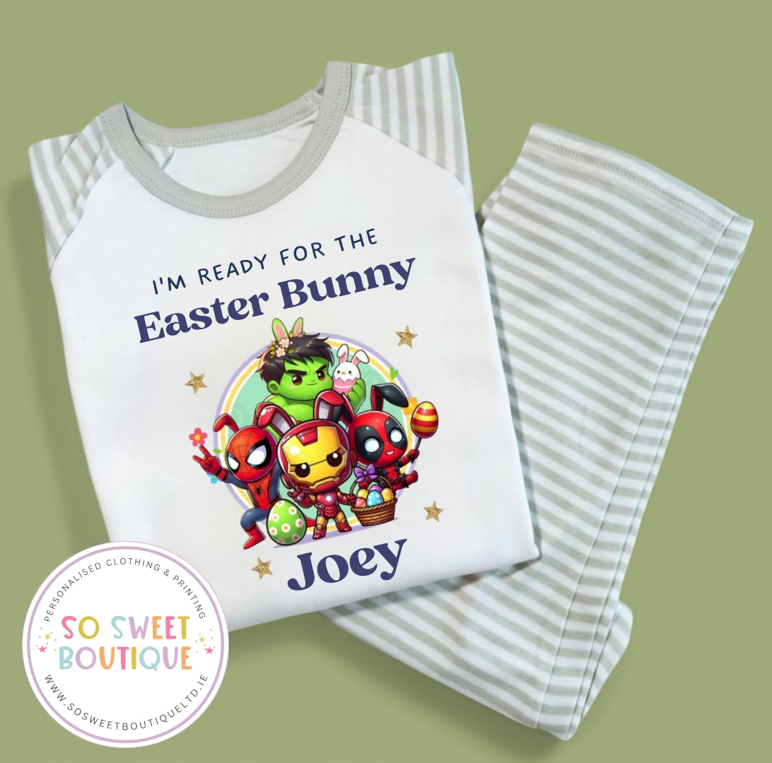 Super Hero themed Personalised Easter Pyjamas - SoSweetBoutiqueLtd
