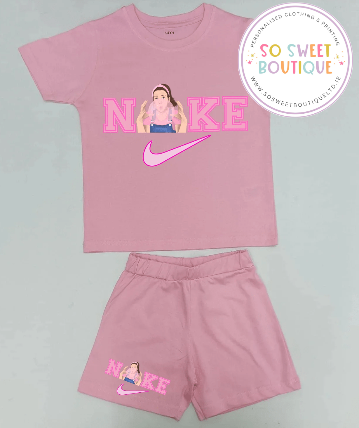 Baby Pink Character Summer Set - Various Characters Available