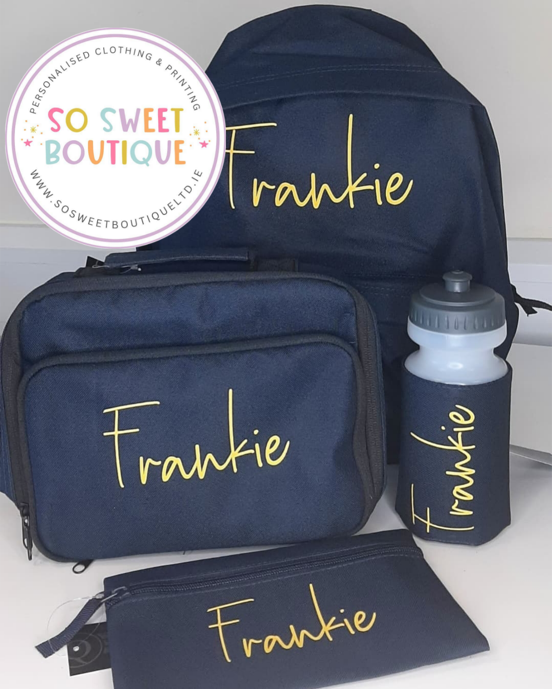 Name Print 4 Piece Navy School Bundle
