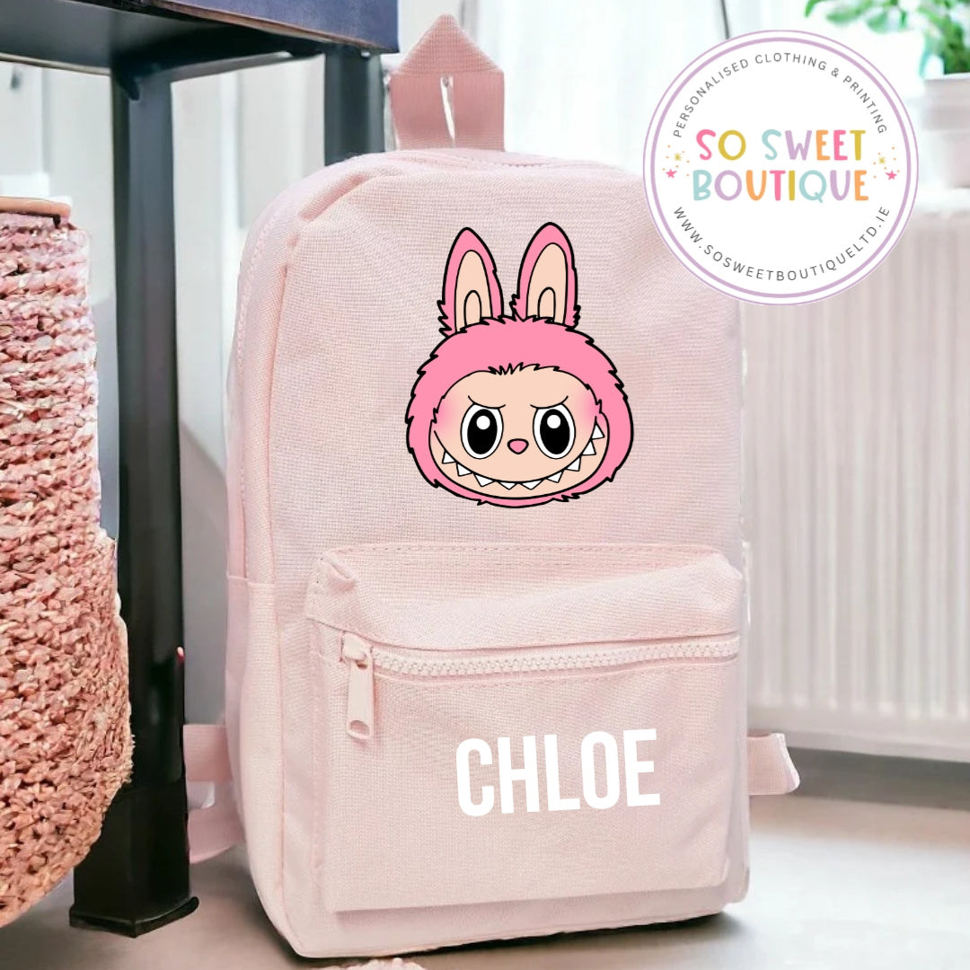 Labubu themed Personalised Backpack