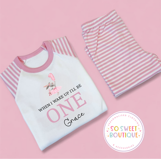 Ballerina Bunny Personalised 1st Birthday Pyjamas