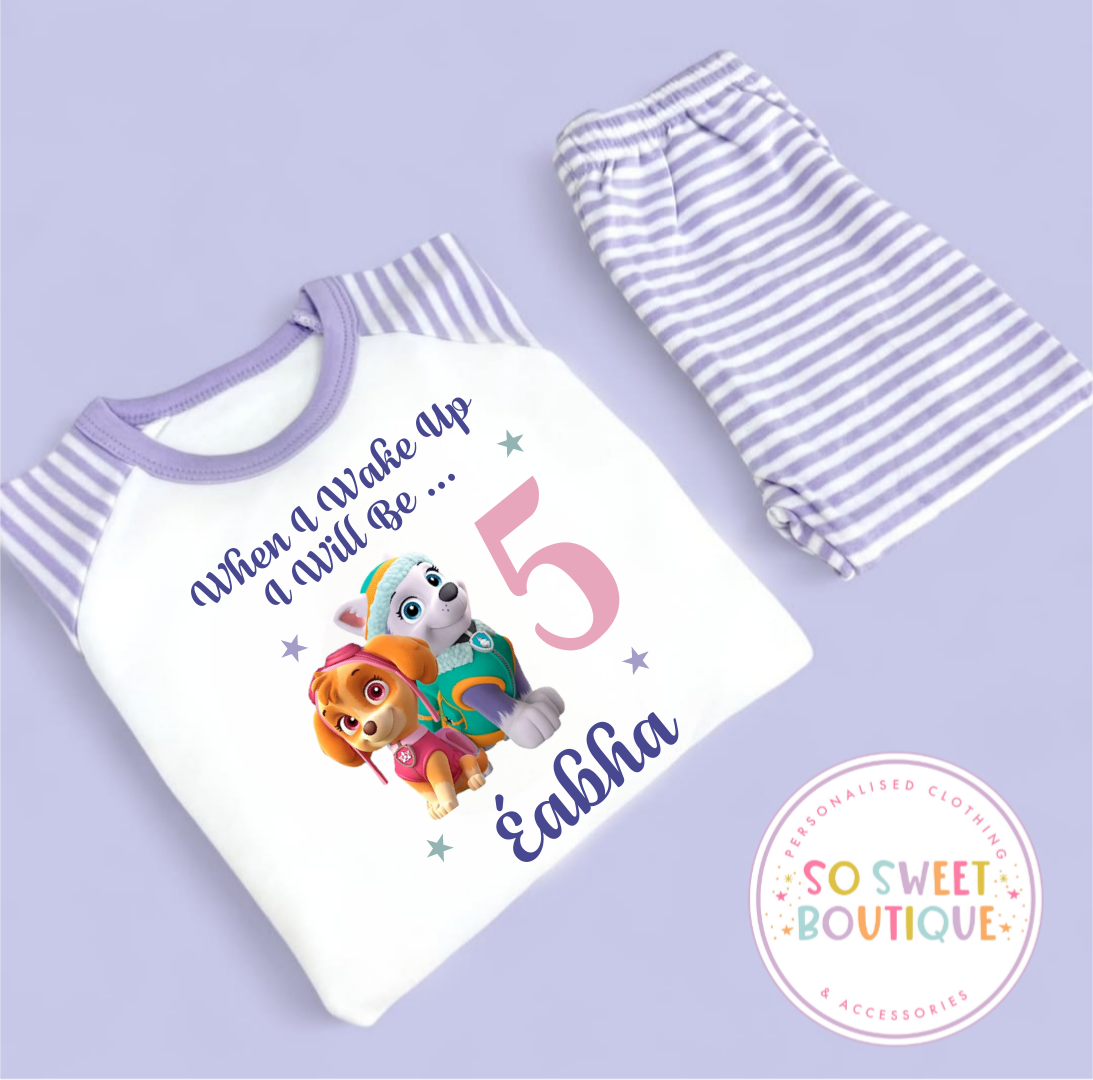 Skye & Everest When I Wake Up Personalised Birthday PJs
