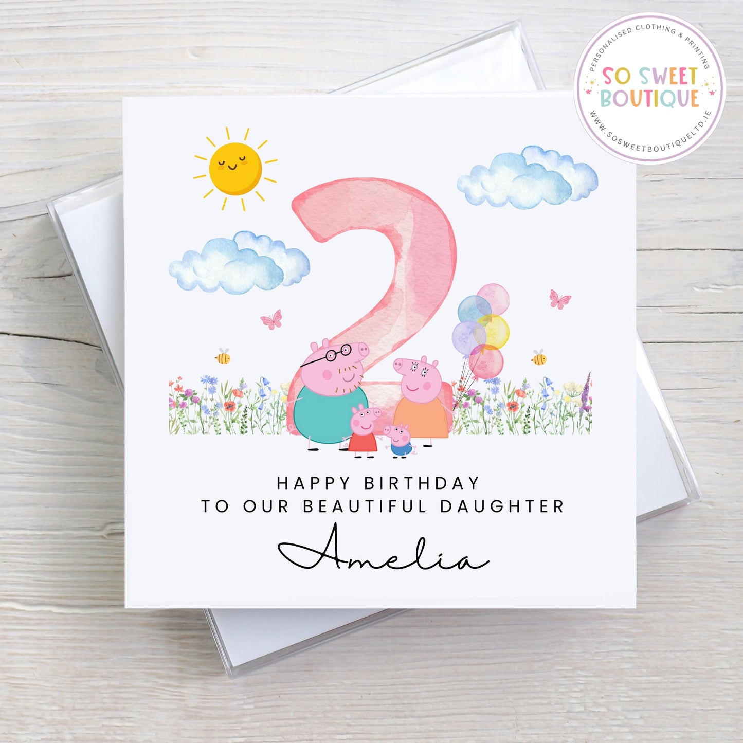 Peppa Pig Personalised Birthday Card