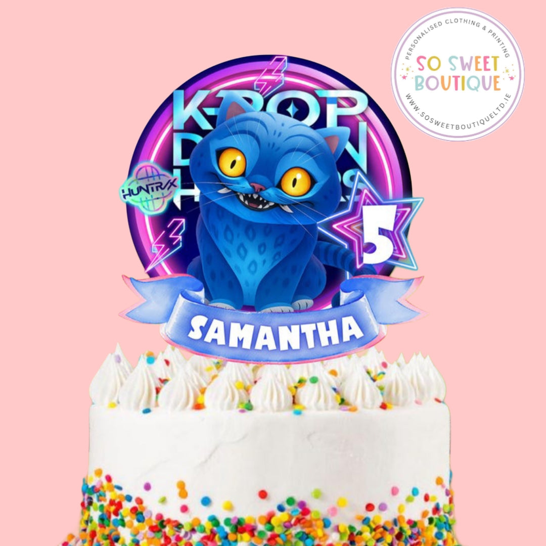 KPOP Demon Hunters Derpy Personalised Cake Topper - SoSweetBoutiqueLtd