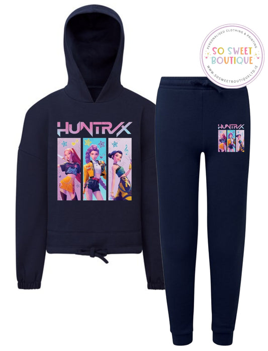 KPOP Demon Hunters Navy Tracksuit Set
