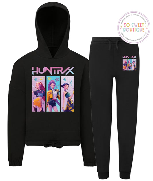 KPOP Demon Hunters Black Tracksuit Set