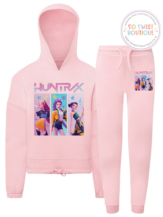 KPOP Demon Hunters Pink Tracksuit Set