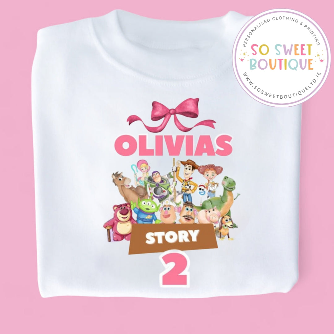 Toy Story themed Birthday White T-Shirt