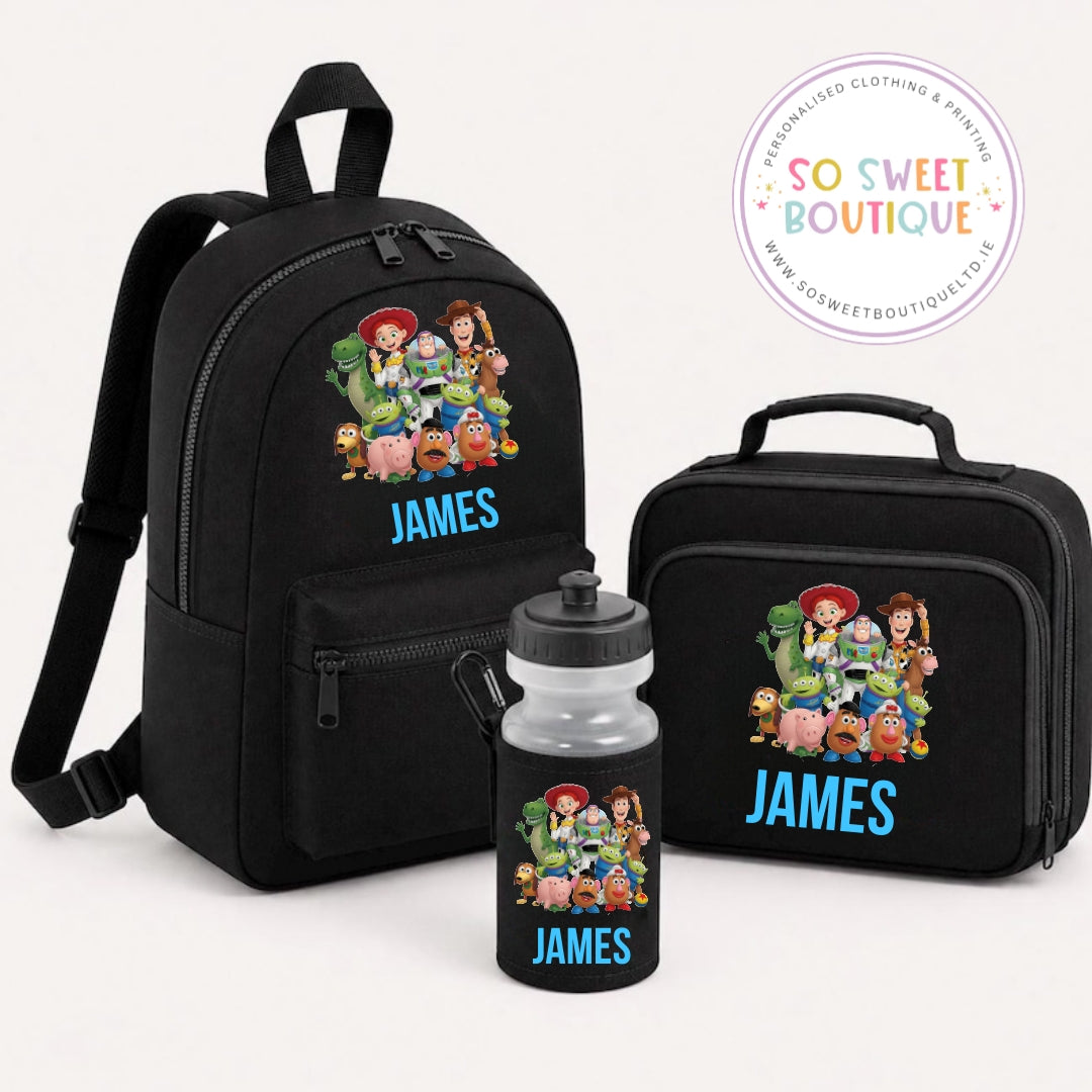 Toy Story 3 Piece Black Backpack And Lunch Set