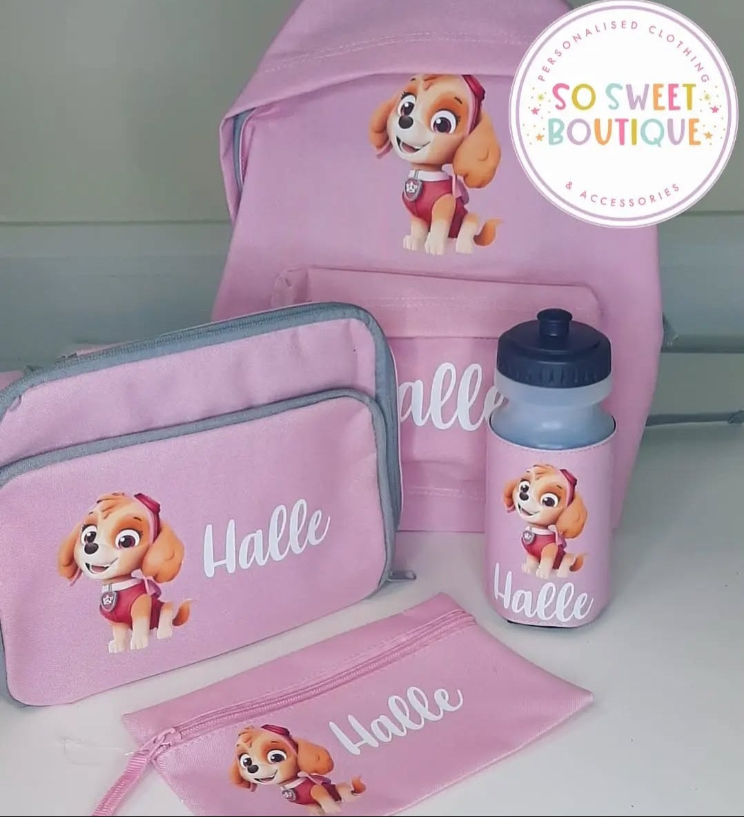 Paw Patrol Skye 4 Pink School Bundle