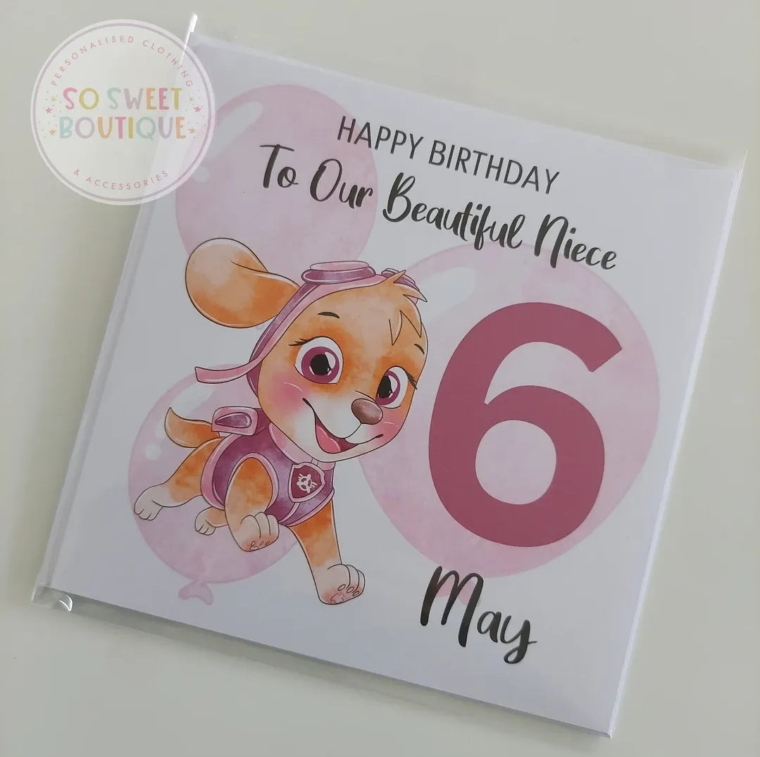 Paw Patrol Personalised Birthday Card