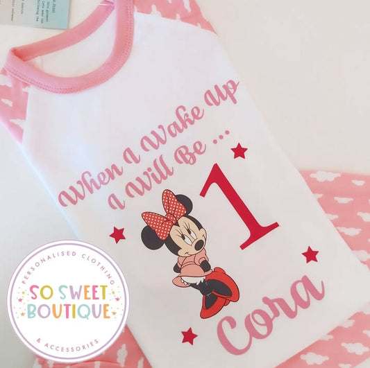 Minnie When I Wake Up Personalised Birthday PJs