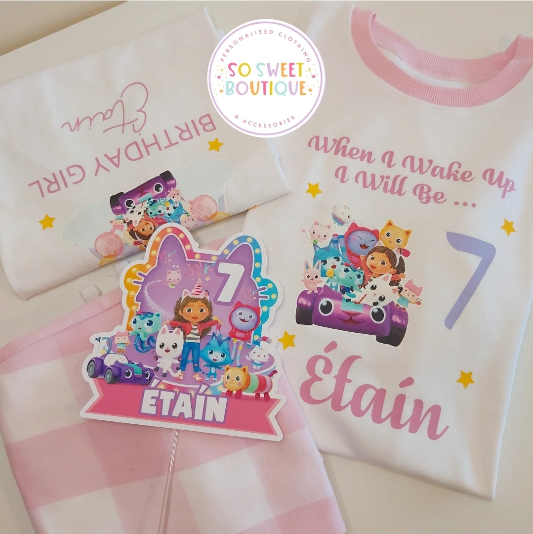 Gabby's Dollhouse Personalised Cake Topper - SoSweetBoutiqueLtd