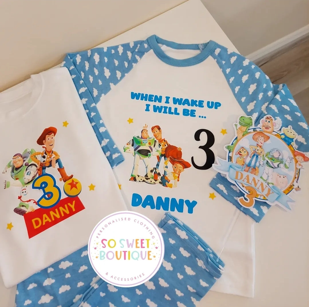 Toystory themed When I Wake Up Personalised Birthday Pyjamas - SoSweetBoutiqueLtd