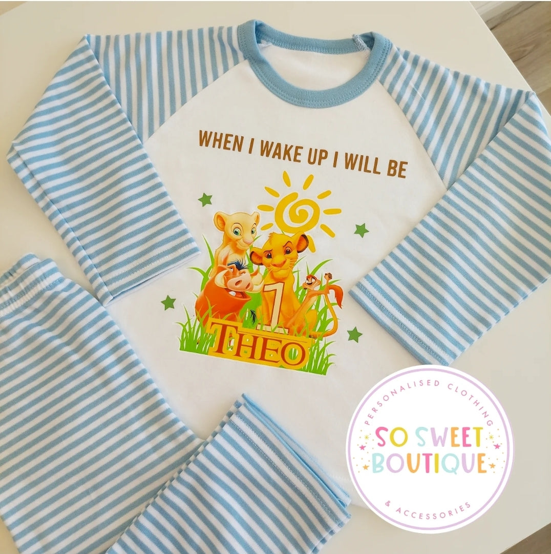 The Lion King When I Wake Up Personalised Birthday Pyjamas