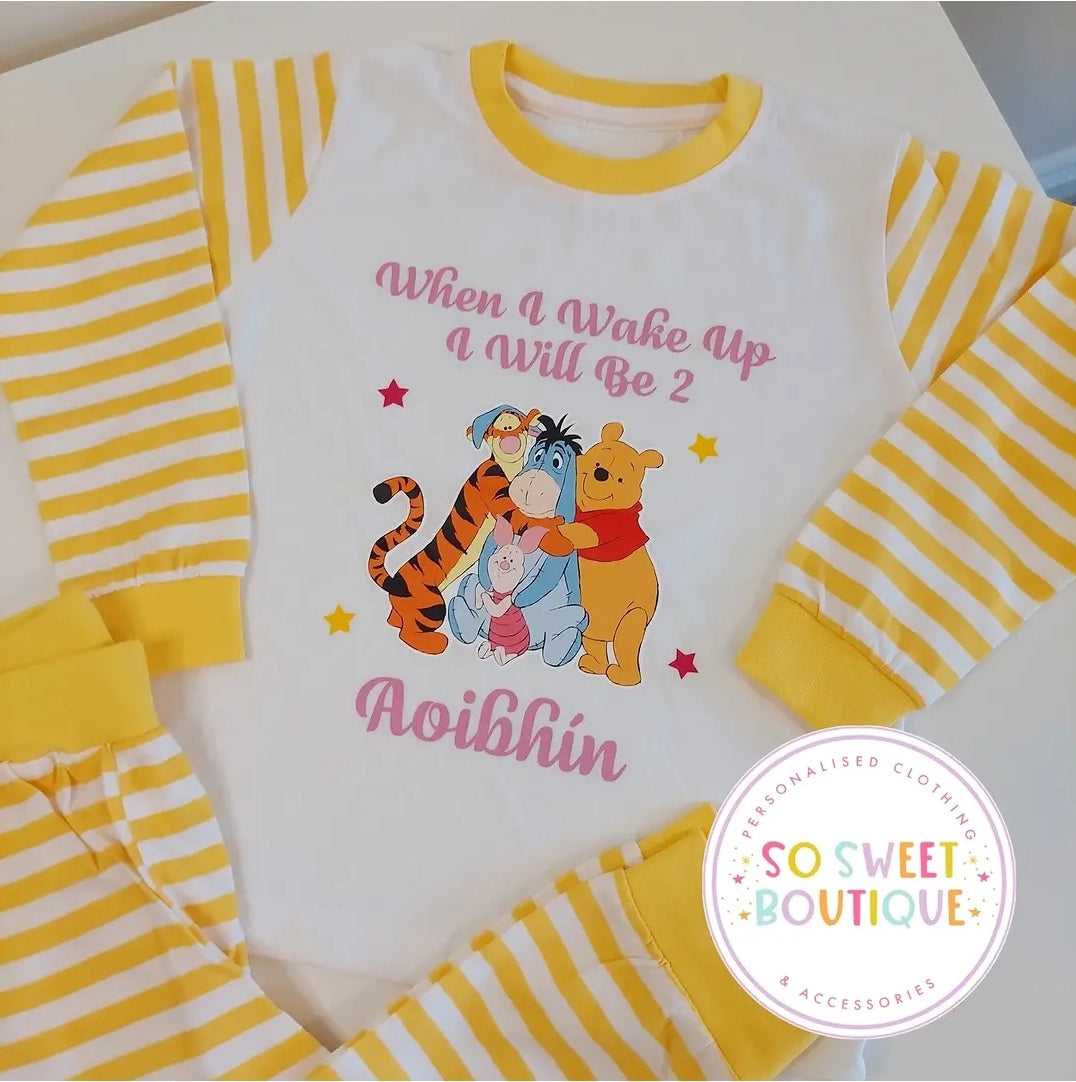 Winnie & Friends When I Wake Up Personalised Birthday Pyjamas