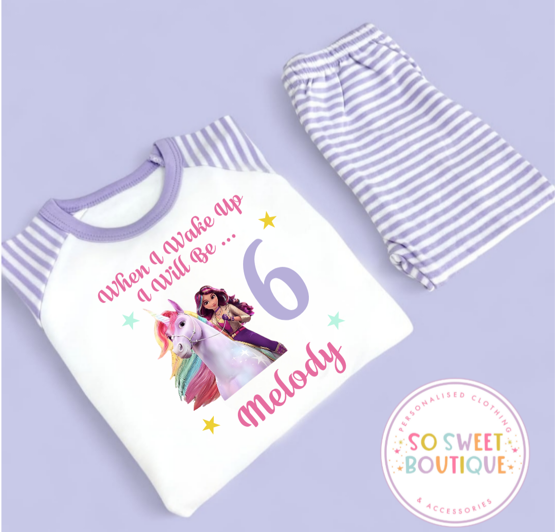 Unicorn Academy When I Wake Up Personalised Birthday PJs
