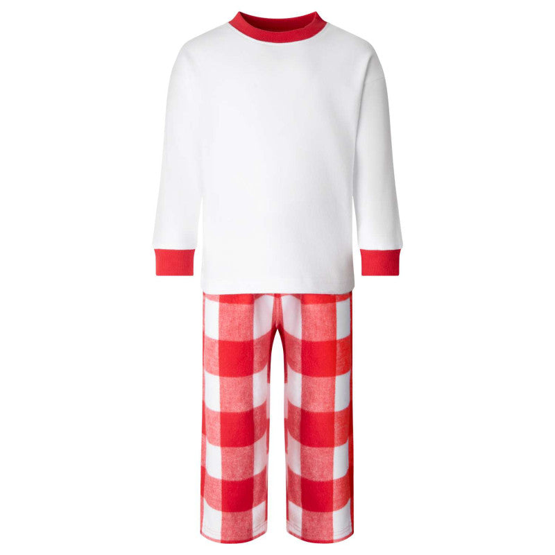 Polar Express Red Check Unisex Personalised Christmas Pyjamas