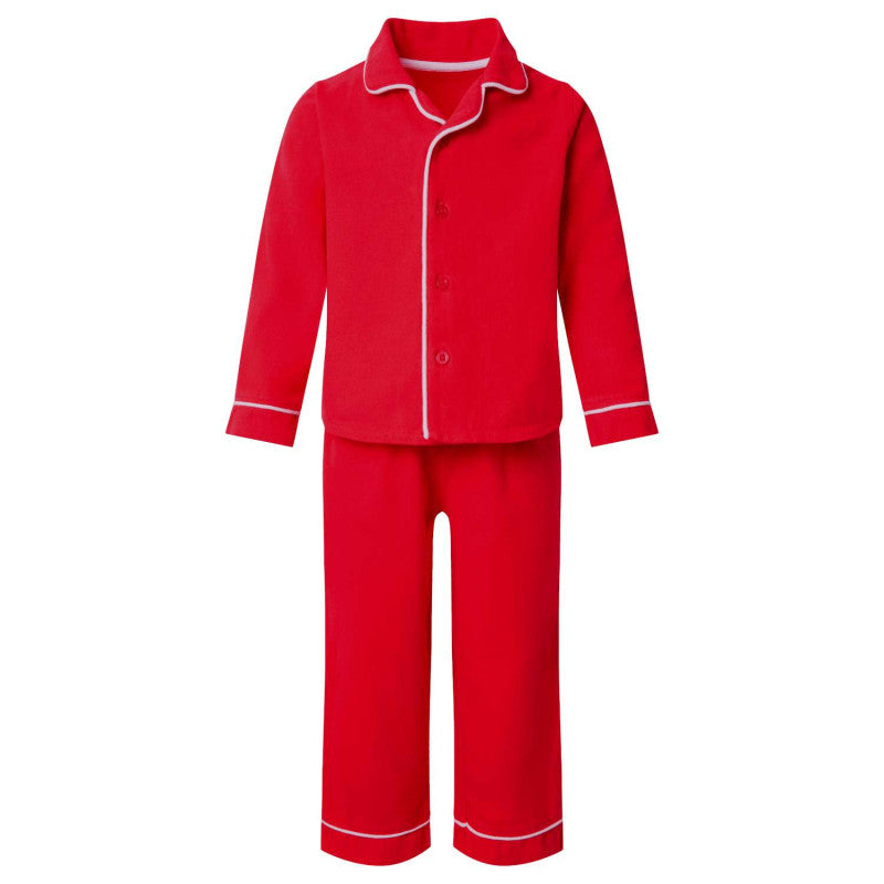The Toy Show Red Unisex Brushed Cotton Personalised Pyjamas
