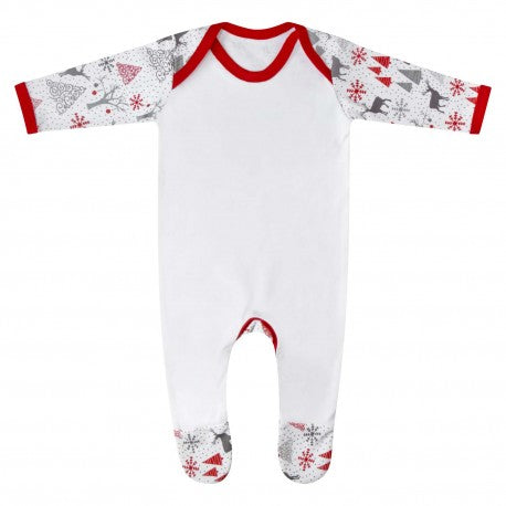 Minnie themed Personalised Christmas Babygro Sleepsuit