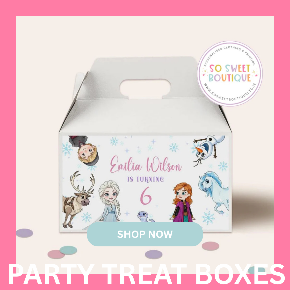 PERSONALISED PARTY BOXES