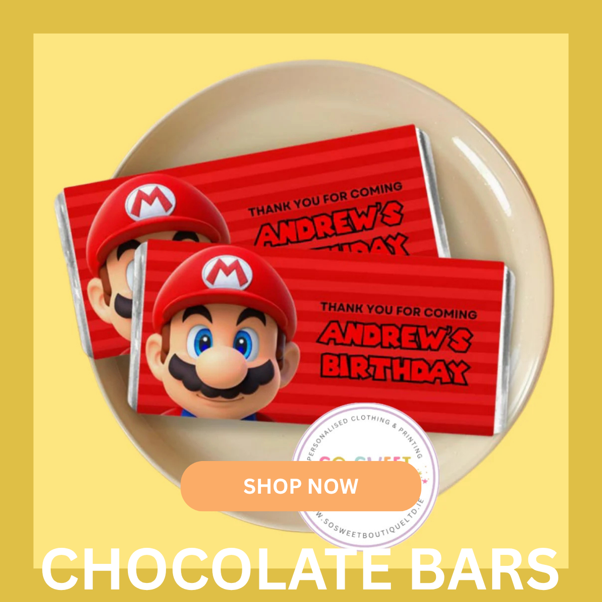 PERSONALISED CHOCOLATE BARS