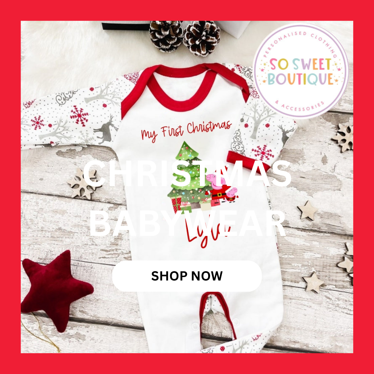 PERSONALISED CHRISTMAS BABYWEAR