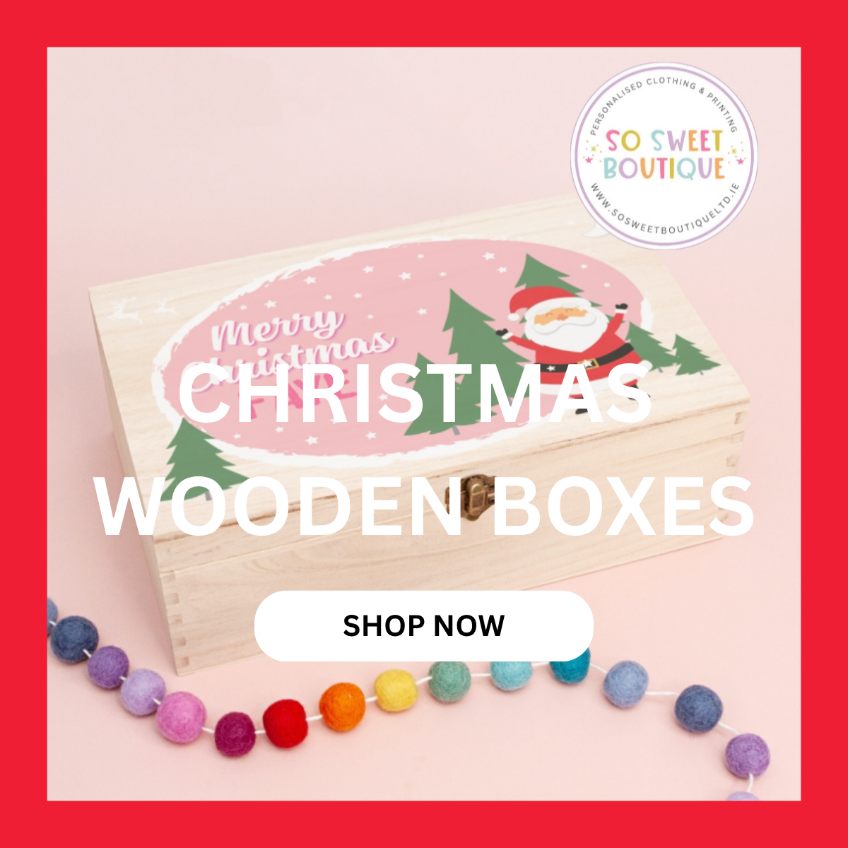 PERSONALISED CHRISTMAS WOODEN CRATES & BOXES