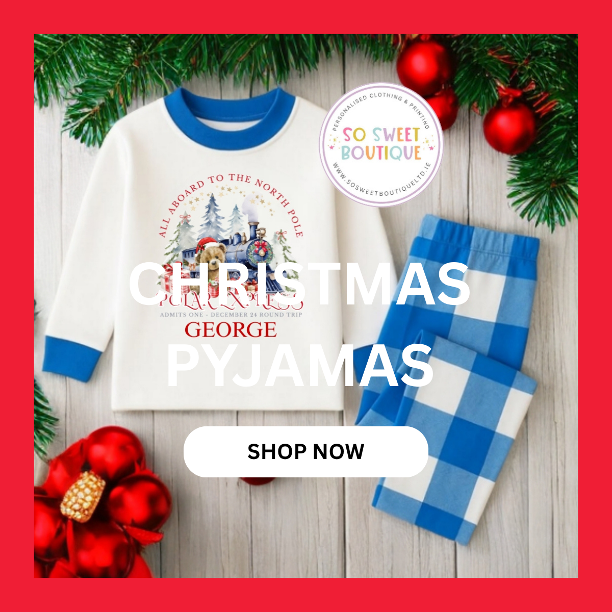 PERSONALISED CHRISTMAS PYJAMAS