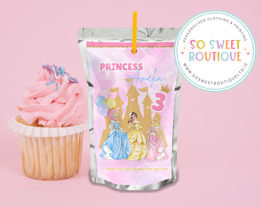 Princess Birthday Personalised Capri Sun Labels