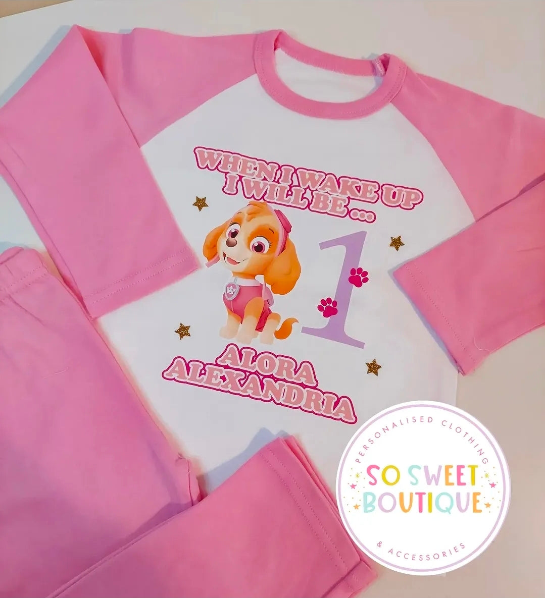Paw Patrol When I Wake Up Personalised Birthday Pyjamas
