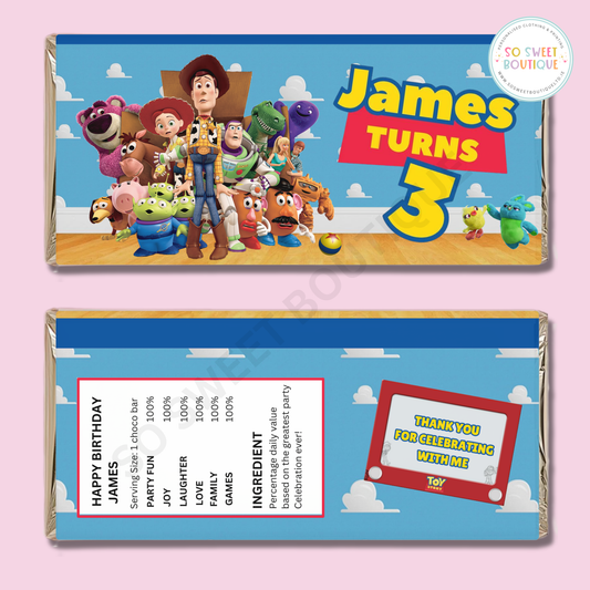 Toy Story Personalised 40g Milk Chocolate Bar